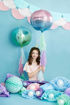 Picture of FOIL BALLOON OMBRE BALL BLUE & GREEN 18 INCH